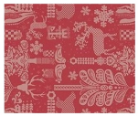 Tischset 40x49 cm 100% Baumwolle rot und beige Weihnachtszauber