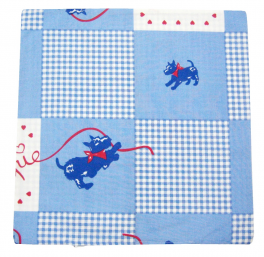 Kissenbezug  40x40 cm Chipie blau vichy aus 100% gedruckt Baumwolle