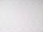 Lace embroidery English white flowers 100% white cotton 100mm