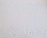 Lace embroidery English white flowers 100% white cotton 100mm