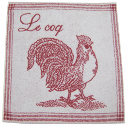 Hand towel 50x50 cm rooster 100% cotton jacquard