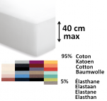 Spannbettuch 95% Baumwolle und 5% Elasthan 250 gr Matratzenhöhe bis 40 cm
