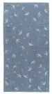 Drap douche 70x140cm 100% coton éponge bleu et blanc hirondelles double face