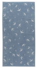 Shower sheet 70x140cm 100% cotton terry blue and white swallows double sided