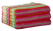 Handtuch 50x100 cm 100% Baumwolle Frottier mehrfarbige Linien doppelseitig