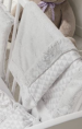 Couverture bébé douce grise 75x100 100% microfibre polyester aspect fourrure