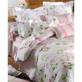 Housse couette reversible + taie(s) 65x65 cm tendresse 100% coton percale