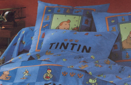 Drap plat 240X300 + 2 taies 63x63 cm Tintin le septre d'ottokar 100% coton
