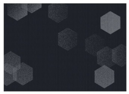 Placemat 40x50 cm 60% cotton and 40% polyester hexagon black