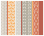 Placemat 40x55 cm 100% cotton yellow, orange and beige geometry