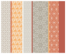 Tafelset 40x55 cm 100% katoen gele, oranje en beige geometrie