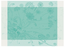 Placemat 40x55 cm 100% cotton turquoise breath