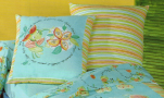 Flat bed sheet 180x290 and 1 pillowcase 61x61 apple of api frogs 100% cotton