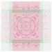 Tablecloth table runner placemat napkin 100% cotton pink medallions butterflies