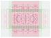 Tablecloth table runner placemat napkin 100% cotton pink medallions butterflies