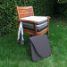 Lot de 4 galettes de chaise similicuir  43,5x40,8x4 cm