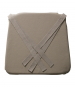 Set of 4 imitation leather chair cushions 43,5x40,8x4 cm