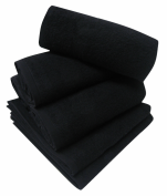 Handdoek 50x80cm speciale kapper/schoonheidssalon 100% badstof katoen zwart