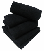 Towel 50x80 cm special hairdressers and beauty 100% terry cotton black