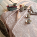 Tischdecke Tischläufer Tischset Serviette rauchige rosa Blumen 100% Baumwolle