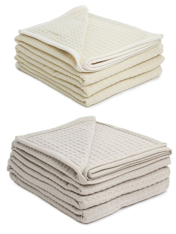 Lightweight summer blanket honeycomb100 Merino wool of Antique Arles