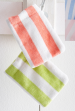 Baby washcloth 9x13 cm 100% cotton terry jacquard velvet striped, 360 gr/m²