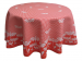 Reversible tablecloth round 160 cm diameter 100% cotton, red daisies