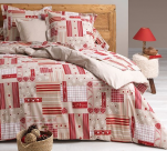 Duvet cover + pillowcases patchwork mountain 100% cotton