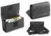 Wallet with monayer/coinbox black leather, scratch, 5 compartments