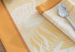 Placemat 33x50 cm 100% cotton parrot and yellow orange foliage