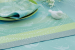 Set de table 40x55 cm 100% coton hirondelles vert et bleu pastel