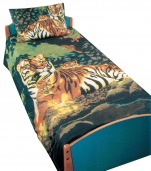 Bettbezug 140x200 + 1 kissenbezug 65x65 Tiger 50% Baumwolle und 50% Polyester