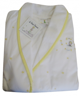 Child bathrobe 4 years The Little Prince Yellow stars and planets 100% cotton