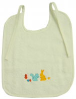 Vanilla bib 22x26 cm or 28x33 cm 100% cotton terry embroidery Rabbit