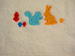 Vanilla bib 22x26 cm or 28x33 cm 100% cotton terry embroidery Rabbit