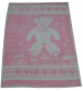 Teddy bear and hearts child blanket 75X100 cm 90% acrylic and 10% cotton