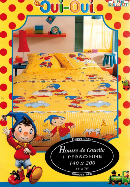 Housse de couette 140X200 + 1 taie 65x65  OUI OUI Fête 100% coton