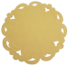 Rond dekservet 30 cm diameter geel bernina 100% polyester satijn