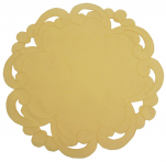 Round doily 30 cm diameter yellow bernina 100% polyester satin