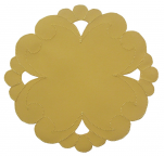 Napperon rond 20 cm diamètre Bernina jaune 100% polyester