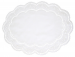 Weiße ovale Deckchen 39X29 cm Arnhein 65% Polyester und 35% Baumwolle