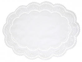 Oval doily 39X29 cm Arnhein white 65% Polyester and 35% Cotton