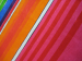 Drap de plage 100x180 cm éponge velours 100% coton lignes multicolores