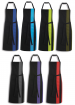 Two-tone bib apron 65% polyester 35% cotton height 92 cm without pocket 60°C