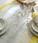 Set de table 40x55 cm 100% coton enluminures jaune et gris