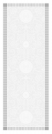 Chemin de table 54x149 cm 100% coton jacquard blanc, anti-tâche résistant