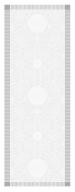 Table runner 54x149 cm 100% white jacquard cotton, stain resistant treatment