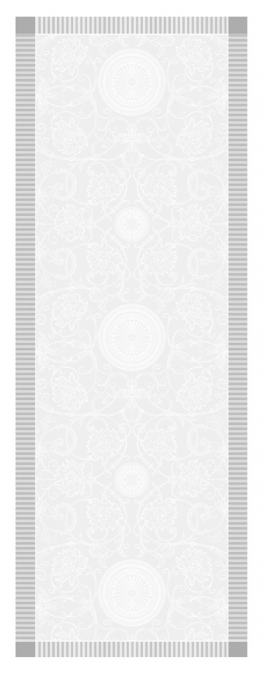 Tischläufer 54x149 cm 100% weiße Jacquard-Baumwolle, schmutzabweisender