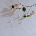 Table runner 54x149 cm 100% white jacquard cotton, stain resistant treatment