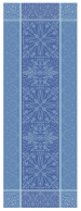 Tischläufer 54x149 cm 100% blau Jacquard-Baumwolle, schmutzabweisender